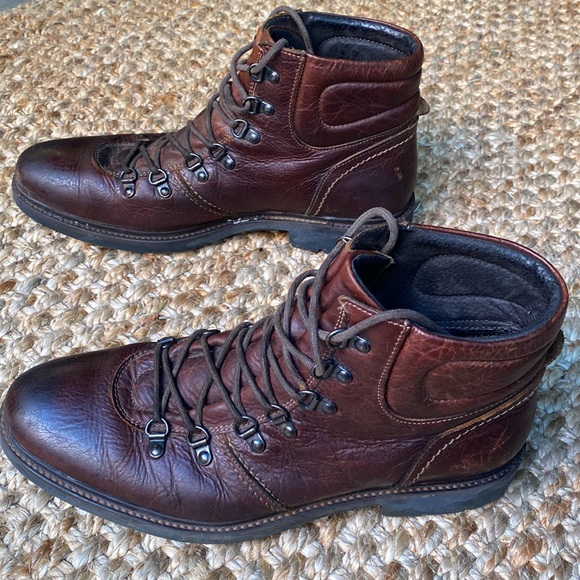 Johnston & Murphy POLLARD Brown Leather Alpine Boots - Picture 2 of 6